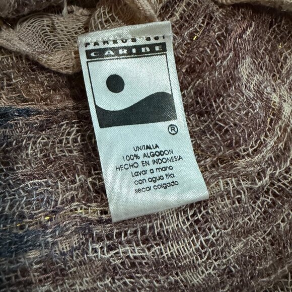 Caribe Woven Scarf Neutral Colors Pashmina Festival Rave - Picture 6 of 6